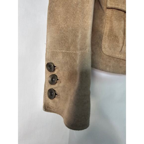 Style & Co Petite Leather Tan jacket size Small - Picture 3 of 7